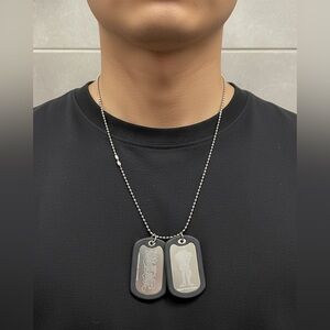 Vintage Yu-Gi-Oh! Magician of Black Chaos Dog Tag Necklace 2000s Collectible